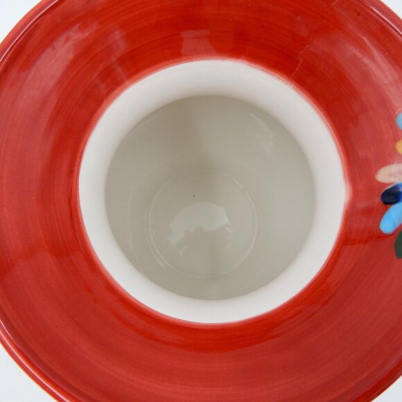 Southern Living at Home Gail Pittman Bountiful Red Large Pitcher Floral 80 Ounce - Picture 9 of 10